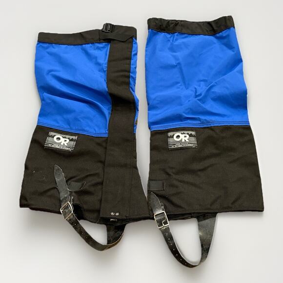 Outdoor Research Mens Black Blue OR Crocodile GORE-TEX Gaiters Size XL - Picture 1 of 7